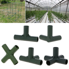 Plastic 16mm/0.63in Hose Connector Flat Right Angle 3/4/5 Ways Joint Rack Assemble Adapter Tube Parts Home Gardening Tools