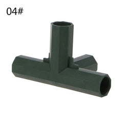 Plastic 16mm/0.63in Hose Connector Flat Right Angle 3/4/5 Ways Joint Rack Assemble Adapter Tube Parts Home Gardening Tools