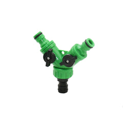 2-way Garden tap water splitter Female 1/2 3/4 garden hose Y splitter watering adjustable switch 1pcs