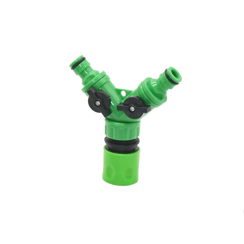 2-way Garden tap water splitter Female 1/2 3/4 garden hose Y splitter watering adjustable switch 1pcs