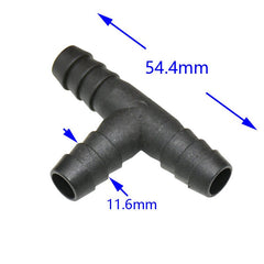 10mm water tee connector T-joint Black hose 3-way water splitter Irrigation Hose Barbed Interfaces 8pcs