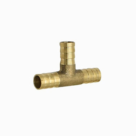 T type 8mm 10mm 14mm 16mm Tee Barb Connector Brass Water Splitter Air pipe gas pipe Quick Coupling Pipe Fittings 1Pcs