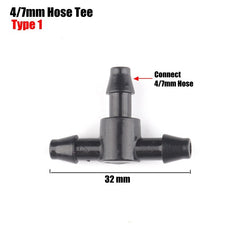 30pcs 15Kinds 4/7mm Garden Hose Connectors Micro Drip Irrigation System Soft Pipe Hose Joints Tee Splitters Plug Water Connector