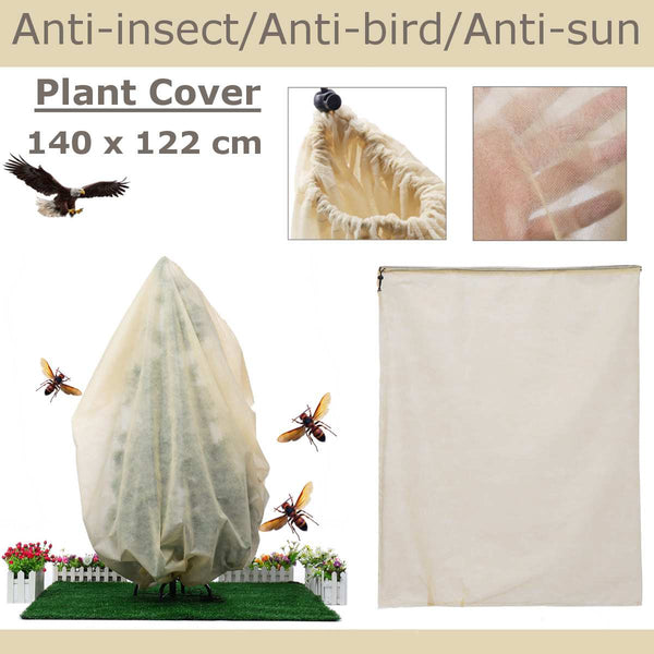 New 140*122cm Winter Frost Protection Plant Cover Bags Garden Anti birds Insect Net greenhouse Planting protecter bag breathable